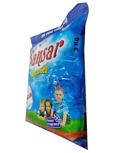 Sansar 3 Kg Detergent Powder, For Cloth Washing, Color : White