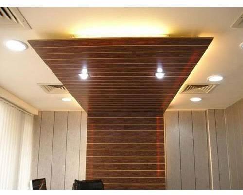 Wooden False Ceiling, For Clubs, Decoration, Hotel, Lamp Shades, Lanters, Office, Public, Restaurant