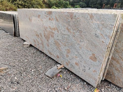 Polished Shivakashi Gold Granite Slab, Specialities : Stylish Design, Striking Colours, Fine Finishing