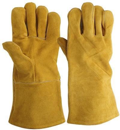 Plain Leather Safety Gloves, Size : Standard