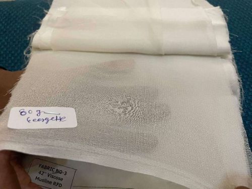 80gm Pure Georgette Fabric, For Garments, Specialities : Seamless Finish, Perfect Fitting, Anti-Static