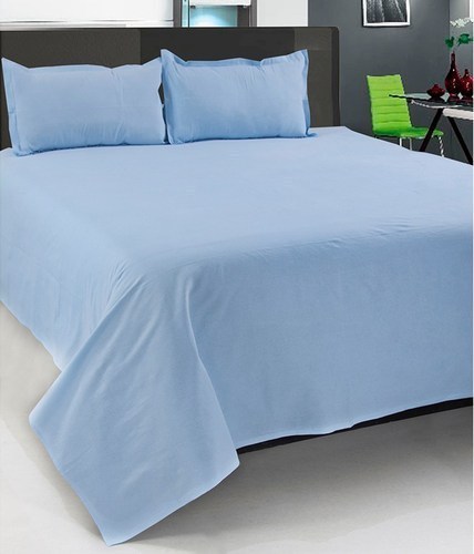 Plain Cotton Bed Sheet, For Hotel, Home, Feature : Soft, Anti Shrink
