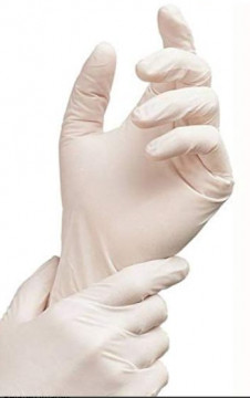 Latex Examination Gloves, For Medical Use, Clinic Use, Pattern : Plain