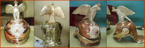 Metal Prussian Garde Du Corps Helmet, Color : Golden Half Face