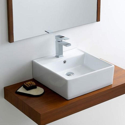 Plain Ceramic Polished Countertop Washbasin, Sink Style : Bowl