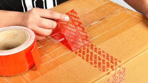 Acrylic Pressure Adhesive Tamper Evident Tape, For Packaging, Length : 20 Meter TO 150 Meter