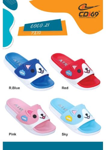 CDI Printed Leather Coco-21 Boys Flip Flops, Size : 7x10