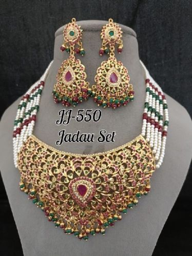 Jadau Necklace Set, Occasion : Wedding