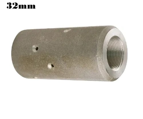 Polished Stainless Steel 32mm Blasting Nozzle Holder, Color : Silver