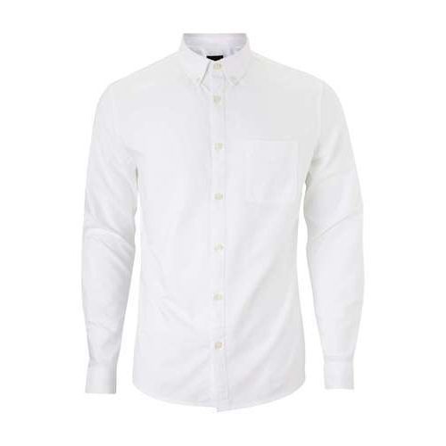 Collar Neck Cotton Mens White Shirt, For Quick Dry, Breathable, Gender : Male