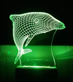 150 Gm Multicolor LED 3d Illusion Lamp, Base Material : PVC + Acrylic