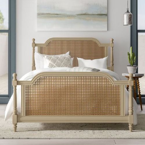 Quick Artsy Cane Bed, Color : Multicolor Wooden