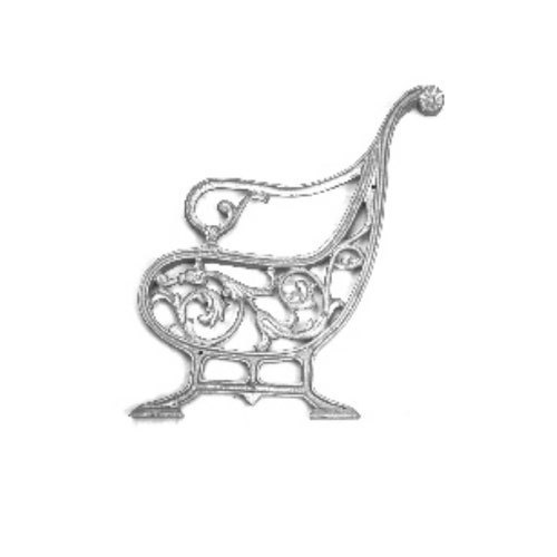 Cast Iron Garden Bench, Width : 27.50 Inch