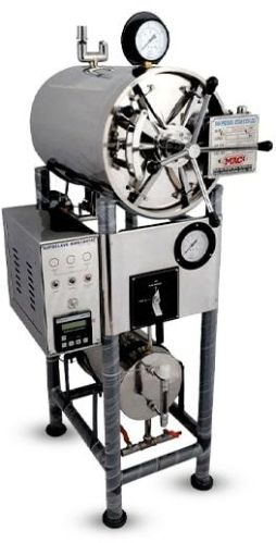 Double Walled Semi Automatic Digital Cylindrical Horizontal Autoclave