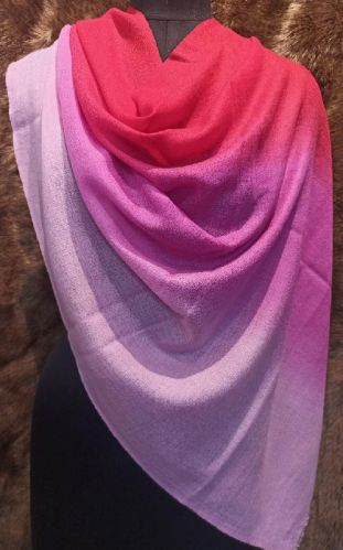 Printed Wool Ombre Stole, Technics : Handloom