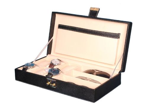 Hard Craft 6WCSGC03BL Leather Customized Box, Color : Black