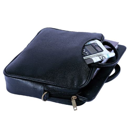 FLLB07AZIPBL Laptop Messenger Bag, Color : Black