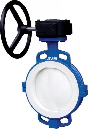 Medium Stainless Steel PTFE Lined Butterfly Valve, For Gas Fitting, Water Fitting, Power : Manual