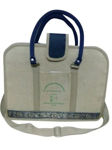 Jamia Printed Handled Promotional Jute Bags, Technics : Machine Made