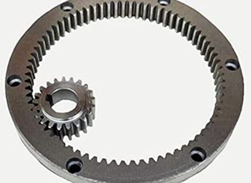 Round Polished Cast Iron Ring Gear, For Industrial Use, Color : Grey