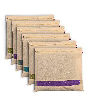 Jute Saree Pouch, For Good Quality, Easily Washable, Dry Clean, Pattern : Plain