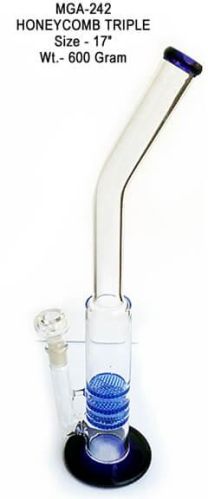 17 Inch Triple Glass Honeycomb Bong, Feature : Fine Finished