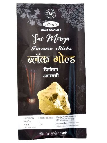 Black Gold Premium Incense Sticks, Packaging Type : Packet