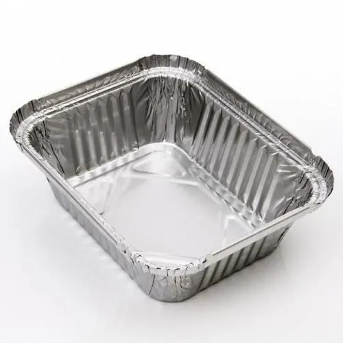 Aluminum Foil Aluminium Food Container, Color : Silver