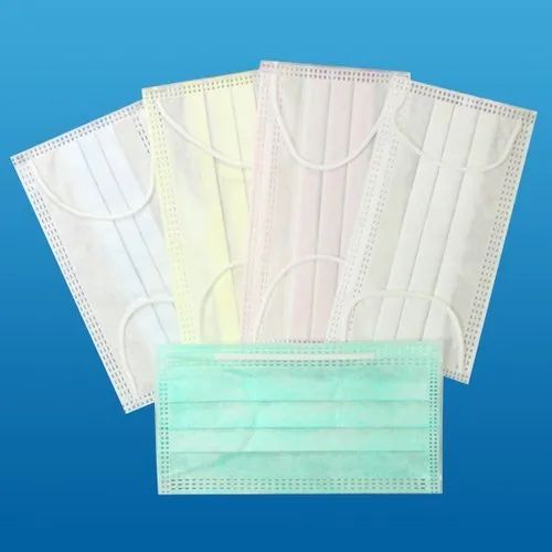 3 Ply Disposable Spunbond Face Mask, For Laboratory, Hospital, Food Processing, Clinical