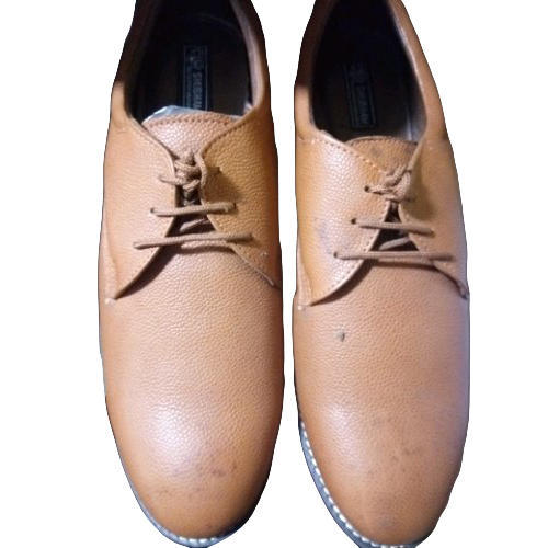 Mens At Light Leather Shoes, Closure Type : Lace Up