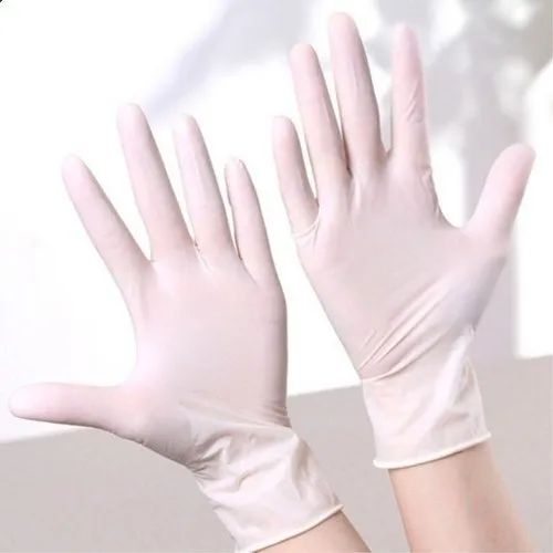 White Vinyl Gloves, For Home, Hospital, Laboratory, Length : 10-15 Inches