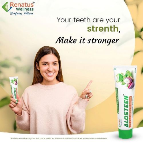 Herbal Renatus Alosteen, For Oral Health, Size : 125gm