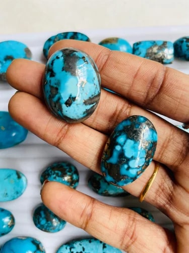 Polished Irani Turquoise Gemstones, For Jewellery, Size : Standard