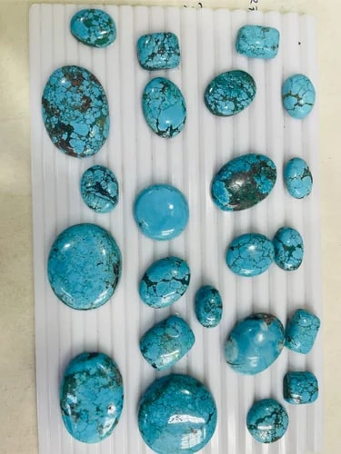 Polished Feroza Turquoise Gemstones, For Jewellery, Size : Standard