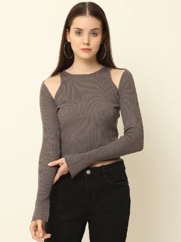 Plain Ladies Cold Shoulder Top, Occasion : Casual Wear