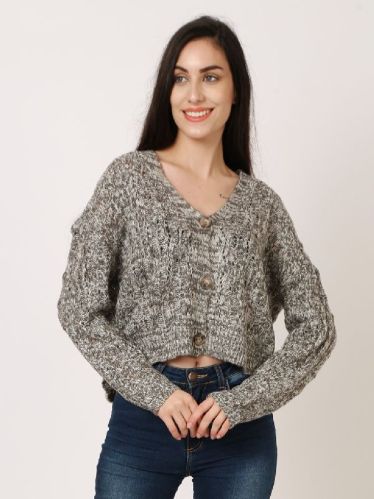 Wool Ladies Cropped Cardigan, Feature : Anti-Wrinkle, Comfortable