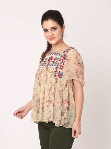 Ladies Embroidered Top, Size : XL
