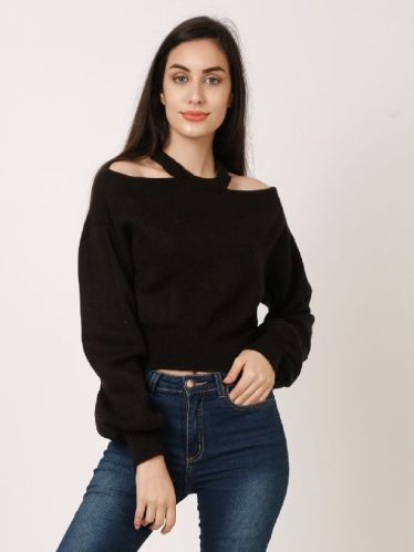 Ladies Winter Cold Shoulder Top, Size : M, XL