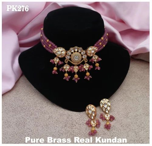 Kundan Choker Necklace Set (PK 276), Style : Antique, Modern