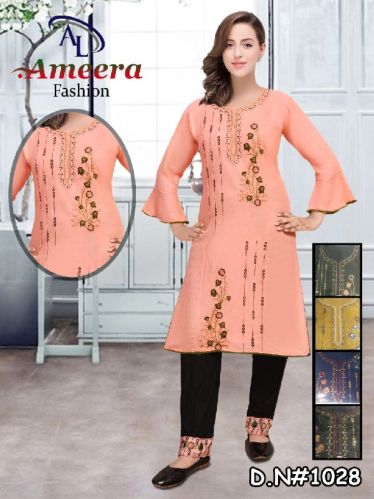 Ladies Kurti Woven Rayon Fabric, For Casual Occasions/ Formal Wear, Color : Multi Color