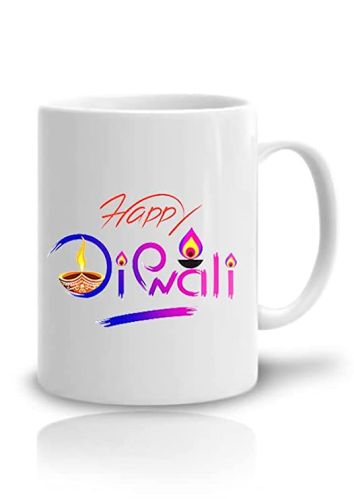Happy Diwali Printed Coustmized Mugs, For Gifting, Feature : Attractive Designs, Fine Finishing, Stylish