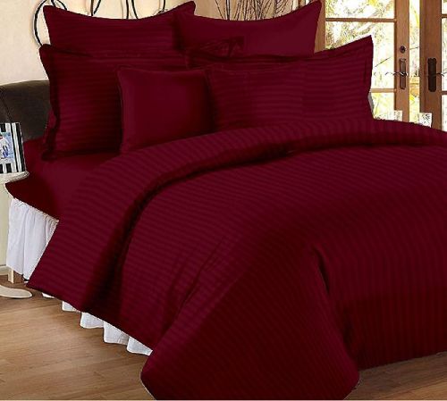 Rekhas Premium Satin Maroon Bedsheets, For Wedding, Lodge, House, Picnic, Home, Hotel, Hospital, Salon