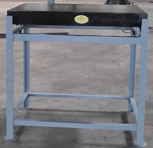 GRE Rectangular Polished Granite Surface Table, For Industrial, Pattern : Plain