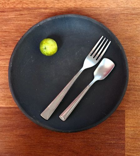 Black Clay Elegant Dinner Plates, For Serving Food, Pattern : Modern