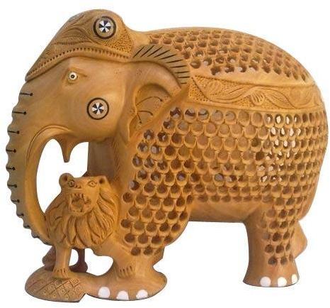 Polished Wooden Animal Statue, For Shop, Office, Home