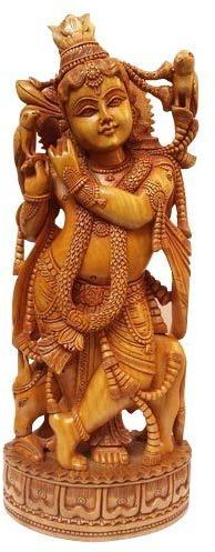 Polished Wooden God Statue, For Shop, Office, Home, Feature : Perfect Shape, Easy To Place