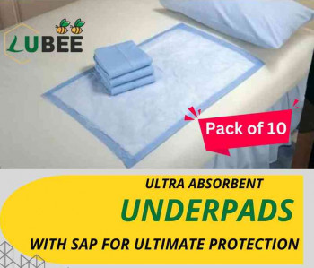 LUBEE Pure Cotton DISPOSABLE UNDERPADS, For General Applications, Pattern : Plain
