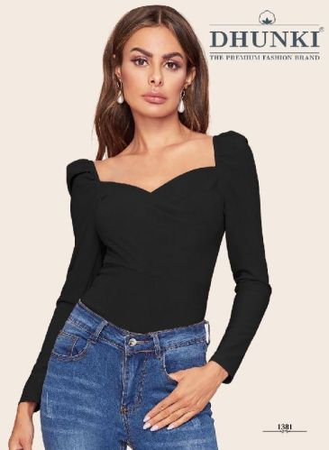 Plain Ajanta Long Sleeve Tops, Size : All