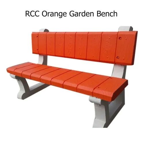 RCC Orange Garden Bench, Length : 5feet