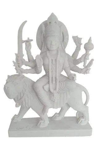 4 Feet Marble Durga Mata Statue